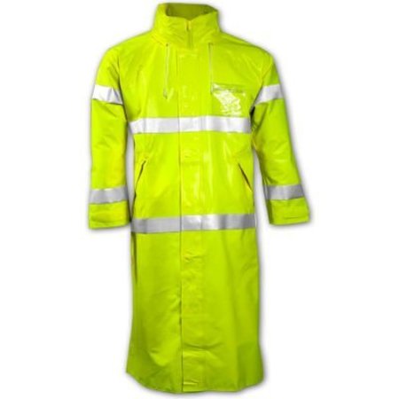 TINGLEY RUBBER Tingley® C53122 Comfort-Brite® Coat, Fluorescent Lime, 4XL C53122.4X